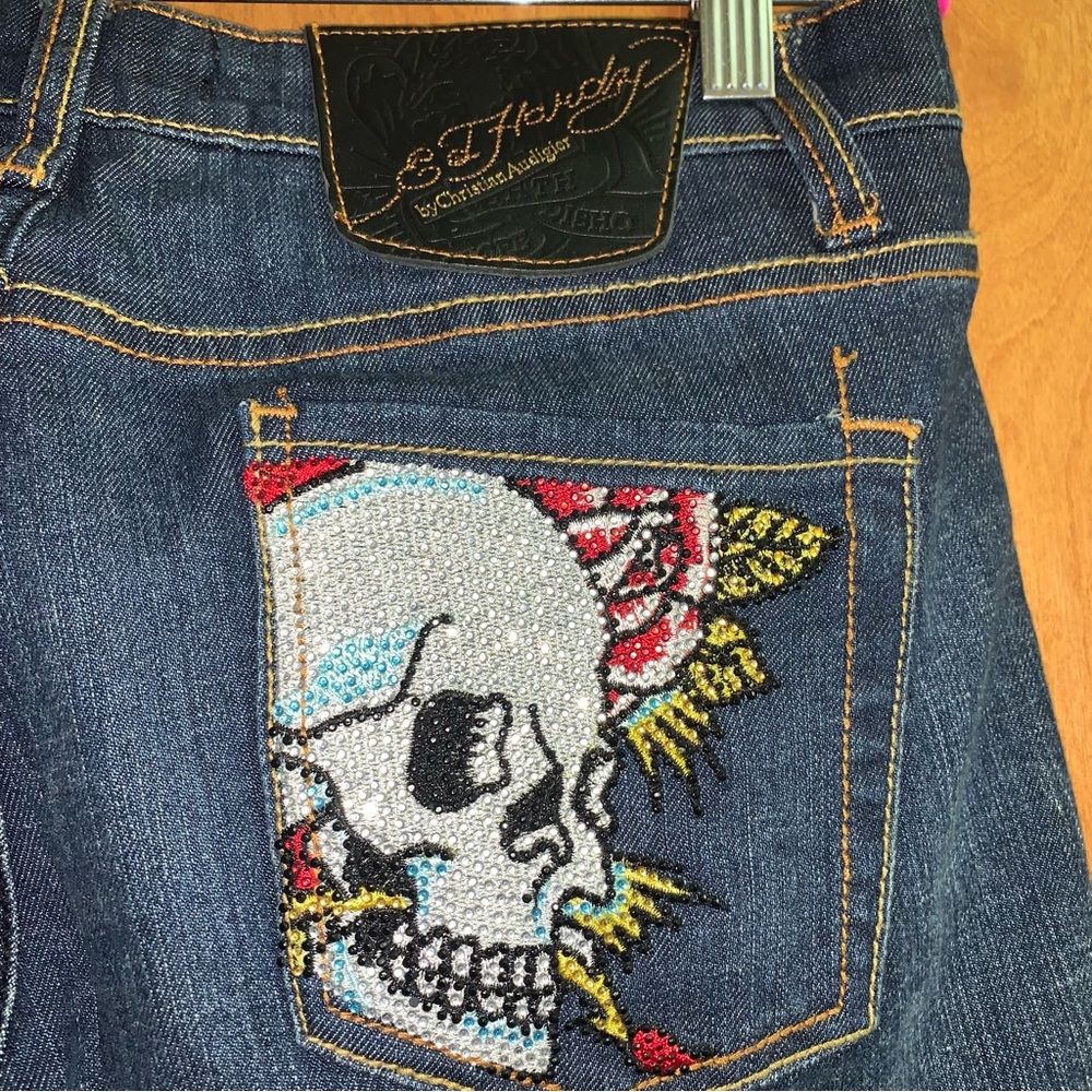 Ed Hardy Denim with Skull Embroidery - Picture 12 of 13